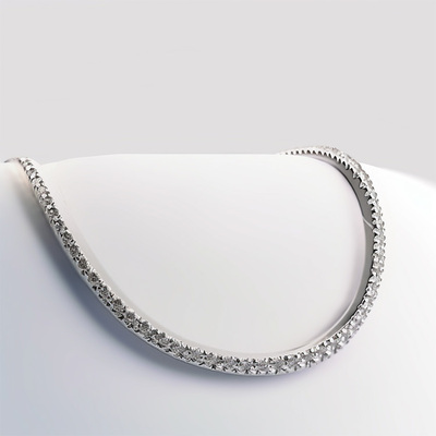 银色简约真品质项链