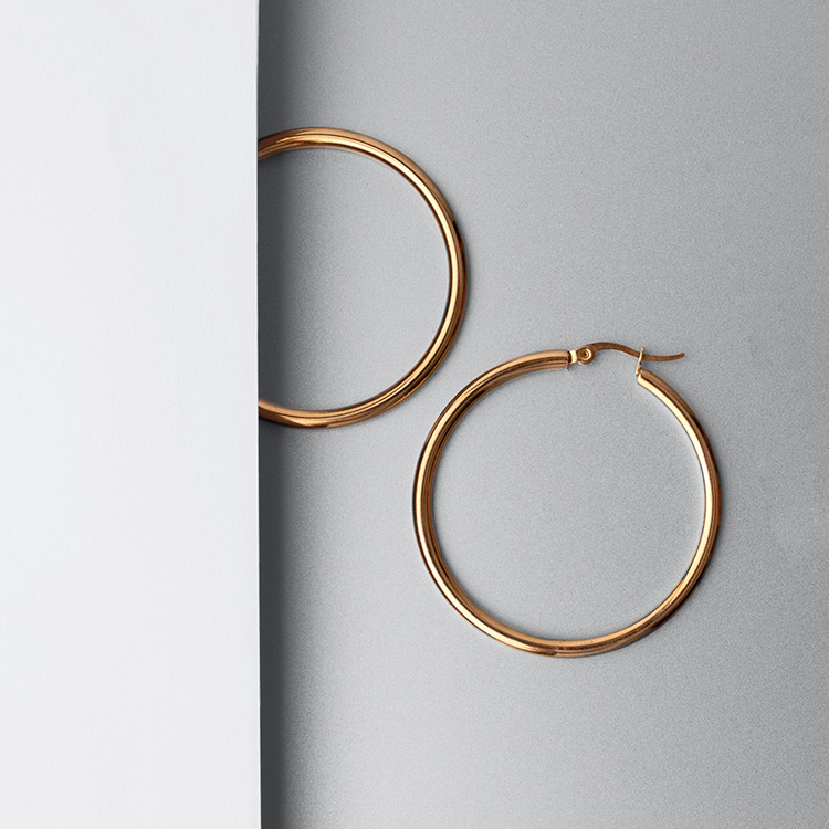 简约大金耳环
